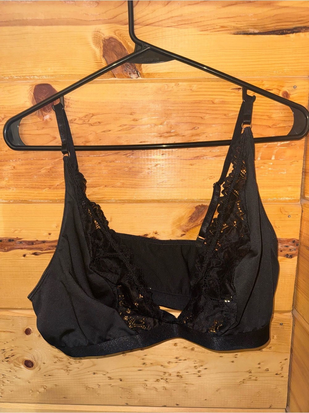 SHEIN Black Lace Soft-Cup Bralette